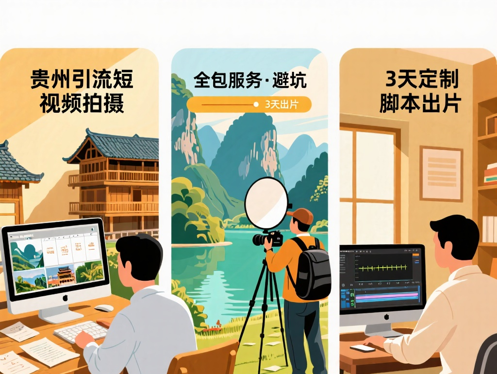 贵州引流短视频拍摄：全包服务避坑，3 天定制脚本出片/宣传片拍摄-企业宣传片拍摄-企业宣传片-三维动画制作-制作宣传片公司-影视公司