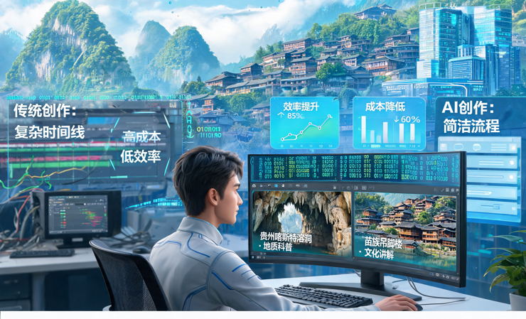 贵州AI生成视频：提效降本，开启知识科普创作新时代 /宣传片拍摄-企业宣传片拍摄-企业宣传片-三维动画制作-制作宣传片公司-影视公司